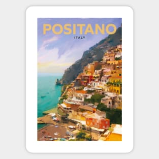 Positano Italy Art Sticker